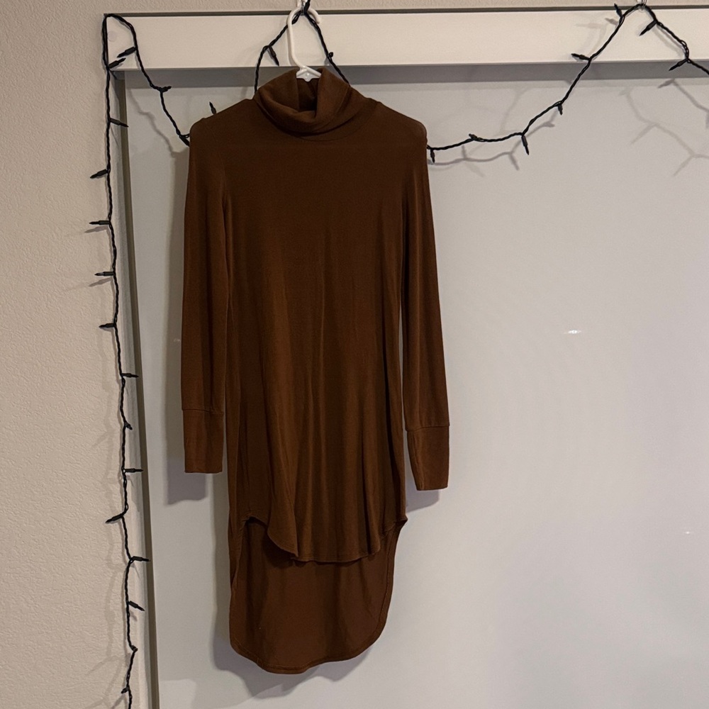 Go Couture Chocolate Long Sleeve Dress